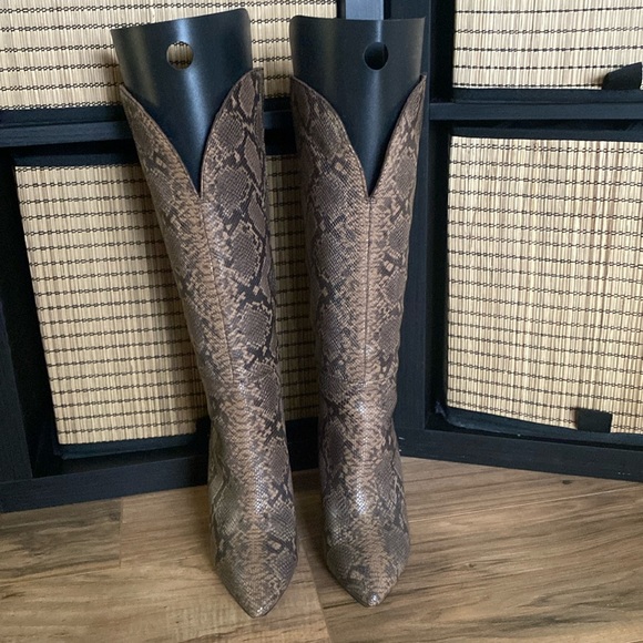 Splendid Snake Printed Palmer ll tall western leather boots - Picture 1 of 4